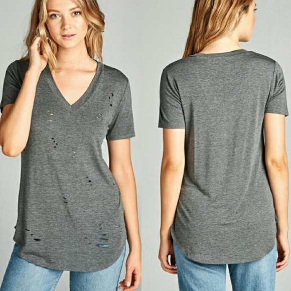NWT Distressed Tee - Picture 1 of 1
